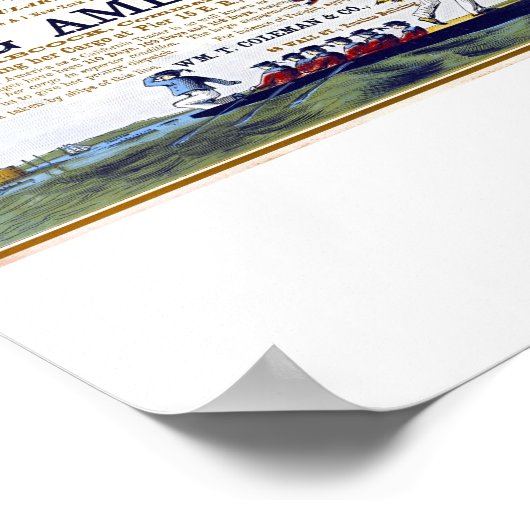 Retro-Poster mit Goldrausch Poster (Ecke)