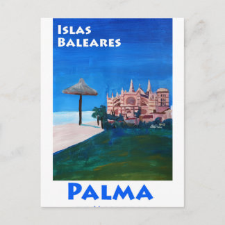 Retro Poster Palma De Mallorca Postkarte