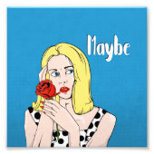 Retro Poster Vielleicht Frau (Vorne)