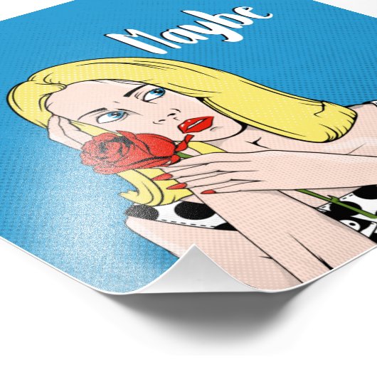 Retro Poster Vielleicht Frau (Ecke)