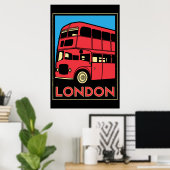 Retro-Poster vom Londoner Westminster-Deko Poster (Heimbüro)