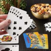 Retro-Postkarte aus Miami Spielkarten (In Situ)