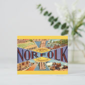 Retro-Postkarte aus Norfolk, VA Postkarte (Stehend Vorderseite)