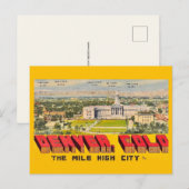 Retro-Postkarte Denver Colorado Postkarte (Vorne/Hinten)