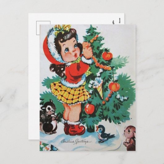 Retro Postkarte des Vintagen (Vorne/Hinten)