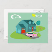 Retro-Postkarte Postkarte (Vorne/Hinten)