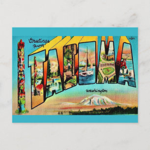 Retro-Postkarte Tacoma WA Postkarte