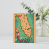 Retro-Postkarte von Florida Postkarte (Stehend Vorderseite)
