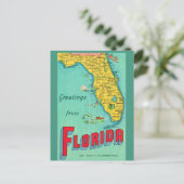 Retro-Postkarte von Florida Postkarte (Stehend Vorderseite)