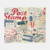 Retro-Poststempel, Vintage-Sammlung. Fleecedecke (Vorderseite (Horizontal))