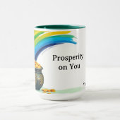 Retro Pot of Gold St. Patrick's Lucky Coin Tasse (Zentrum)