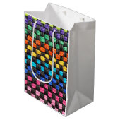 Retro Potholder Karo Design Geschenktüte (Vorderseite Schrägansicht)