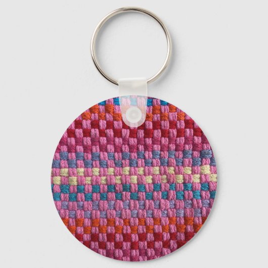 Retro Potholder Karo Schlüsselanhänger (Vorderseite)