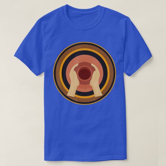 Retro Pottery Wheel Clay Artist Keramik Bildhauer T-Shirt (Design vorne)