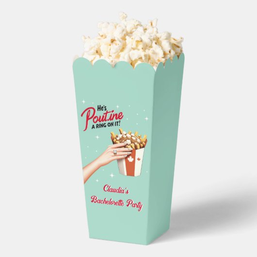 Retro Poutine a Ring on It! Montreal Bachelorette Geschenkschachtel (Geplatzt)