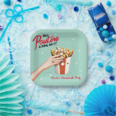 Retro Poutine a Ring on It! Montreal Bachelorette Pappteller (Party)