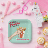 Retro Poutine a Ring on It! Montreal Bachelorette Pappteller (Party)