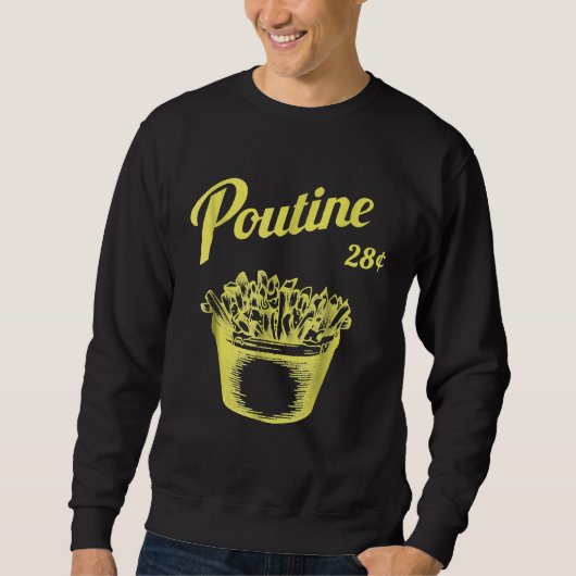 Retro Poutine Kanada Montreal Sweatshirt (Vorderseite)