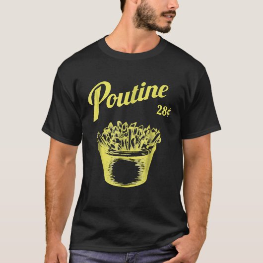 Retro Poutine Kanada Montreal T-Shirt (Vorderseite)