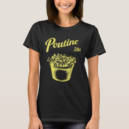 Retro Poutine Kanada Montreal T-Shirt (Vorderseite)