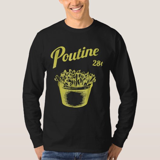 Retro Poutine Kanada Montreal T-Shirt (Vorderseite)