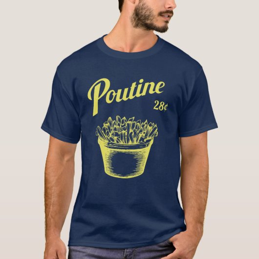Retro Poutine - Kanada - Montreal T-Shirt (Vorderseite)