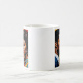 Retro Power Couple Vibranric Afrocentric Art T-Shi Kaffeetasse (Mittel)