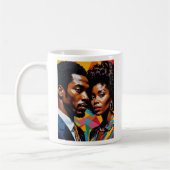 Retro Power Couple Vibranric Afrocentric Art T-Shi Kaffeetasse (Links)