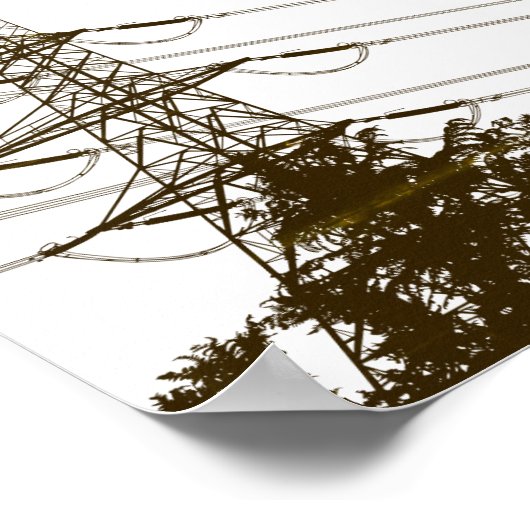 Retro-Power-Linien Art Poster (Ecke)