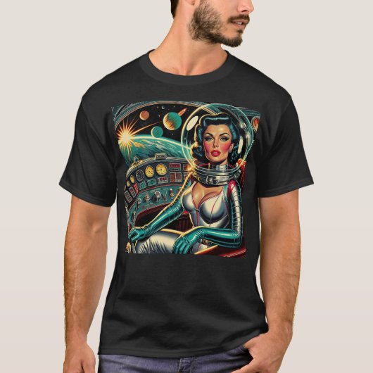 Retro Powered by lipstick! T-Shirt (Vorderseite)