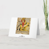 Retro Prallplatten-Weihnachtsgrüße Feiertagskarte (Rückseite)