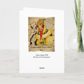 Retro Prallplatten-Weihnachtsgrüße Feiertagskarte (Rückseite)