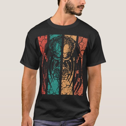 Retro Predator Face T-Shirt (Vorderseite)