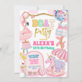 Retro-preppy-Einladung zur Bootsparty Einladung (Vorderseite)
