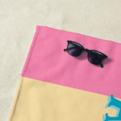 Retro-preppy-gestreifte Strandtuch mit individuell (Beispiel)