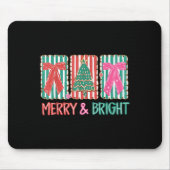 Retro Preppy Merry And Bright Girly Coquette Chris Mousepad (Vorne)