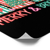 Retro Preppy Merry And Bright Girly Coquette Chris Poster (Ecke)