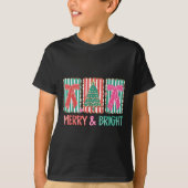 Retro Preppy Merry And Bright Girly Coquette Chris T-Shirt (Vorderseite)