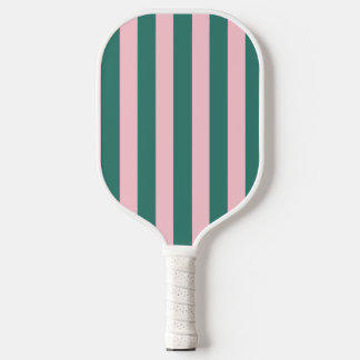 Retro Preppy Sportrand Streifen - rosa grün Pickleball Schläger
