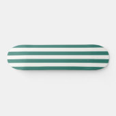Retro Preppy Sportränke Stripes - Field Green Skateboard (Horizontal)