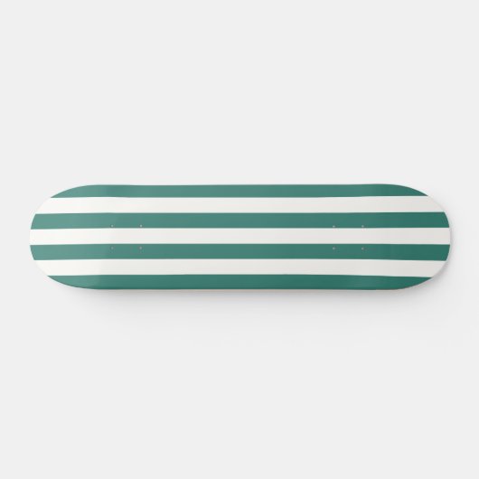 Retro Preppy Sportränke Stripes - Field Green Skateboard (Horizontal)