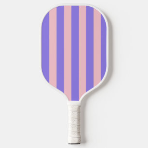 Retro Preppy Sportswear Streifen - Lila Rosa Pickleball Schläger