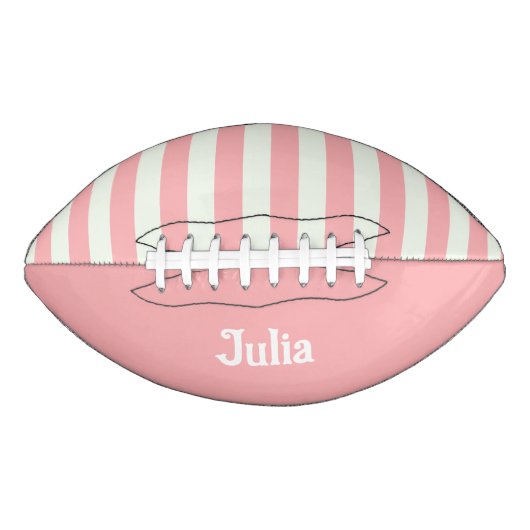 Retro Preppy Sportswear Streifen - rosa Creme Football (Vorderseite)