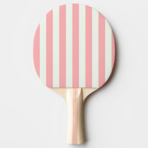 Retro Preppy Sportswear Streifen - rosa Creme Tischtennis Schläger