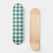 Retro Preppy Sporwear Checkered - Field Green Skateboard (Vorderseite)