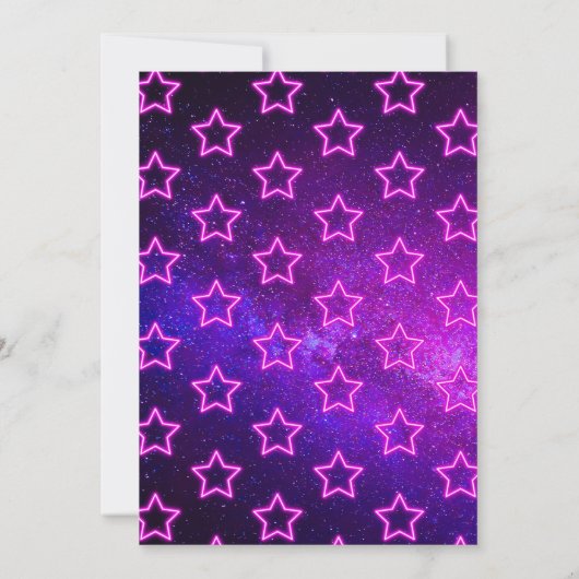 Retro Preppy Y2K Smile Face Pink Neon Glow Party Einladung (Rückseite)