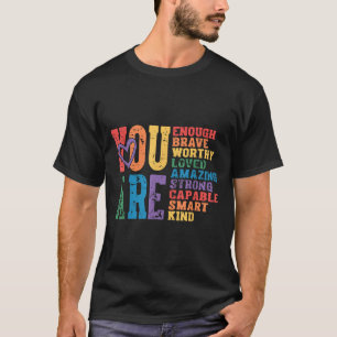 Retro Pride Psychische Gesundheit Du Bist Genug Mu T-Shirt