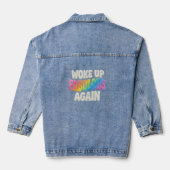 Retro Pride Puff Style Wachte Wieder Auf als Fabel Jeansjacke (Rückseite)
