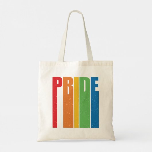 Retro Pride Rainbow Tragetasche (Rückseite)
