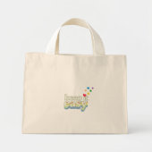 Retro-Pride-Typografie-Design 'Keep It Easy' Mini Stoffbeutel (Vorne)